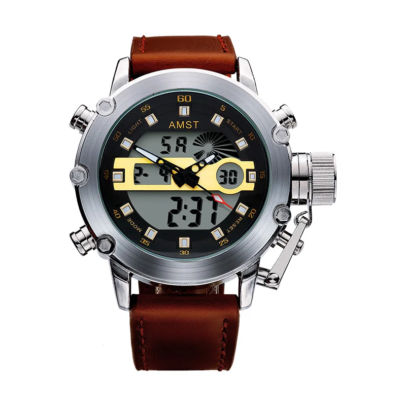 AM3035  fashionable LED Luxury brand designer leather watch
