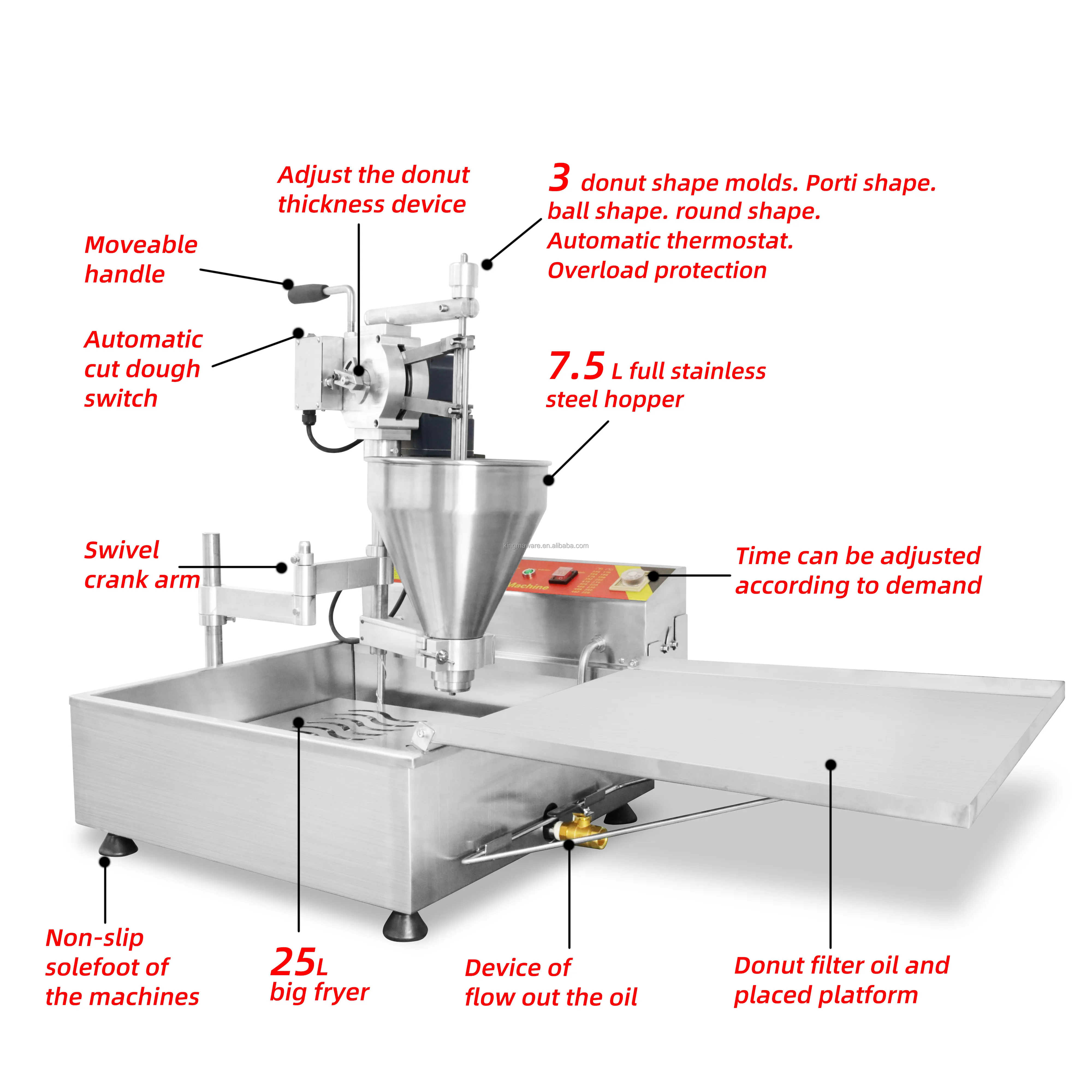 Automatic Loukoumades Mini Donut Balls Maker Machine Mochi Ball Making Machine Snack Machines