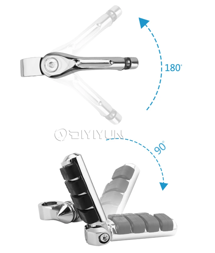 Motorcycle Foot Pegs Pedals Foot Rest for Harley Sportster Softail CVO Suzuki Yamaha Honda Footrest