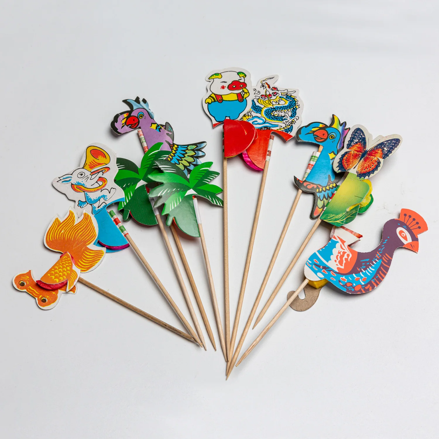 Bamboo Cocktail Picks, Great Decorative Cocktails Skewers for Appetizers Drinks, Fruit, Olive, Sandwich, Hamburg