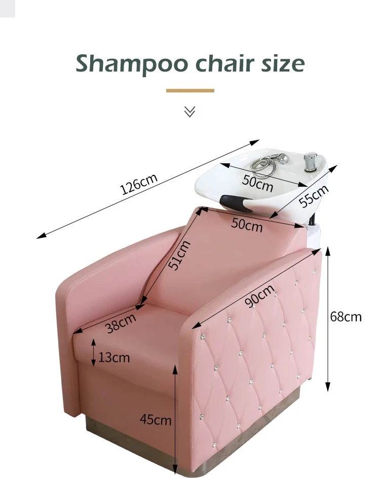 Salon Pink Shampoo Bed Hair Washing Chair