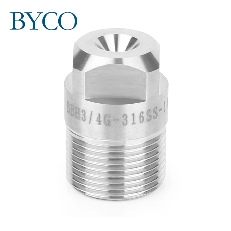 BYCO одноструйная твердотельная конусная Распылительная насадка для охлаждения дымовых газов