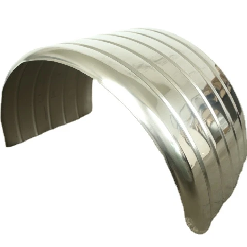 Ribbed Full Radius Wrap Stainless Steel Truck Mudguard