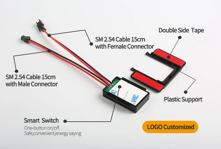 Однокнопочный сенсорный переключатель диммера с функцией затемнения постоянный ток 12 В 2 5 А