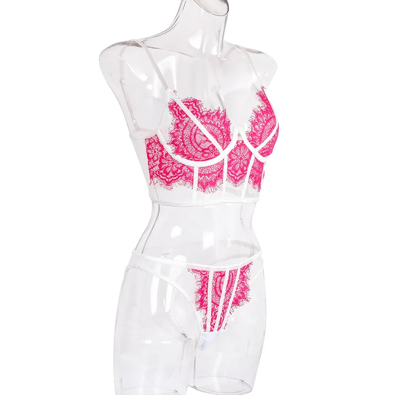 2021 весна и осень, новые товары, женский кружевной полый сексуальный комплект нижнего белья