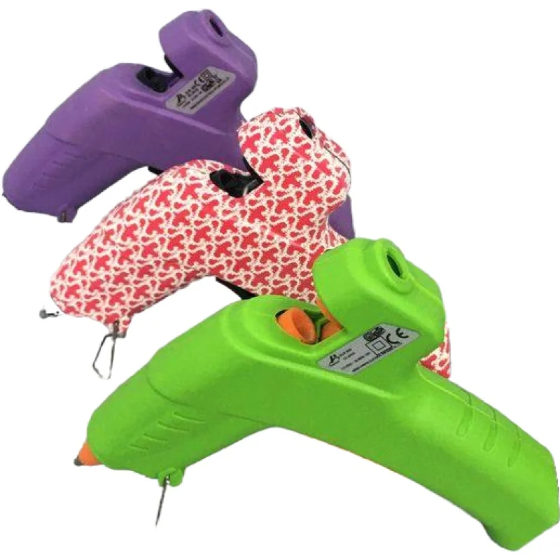 Factory direct supply craft use green hot-melt glue guns pistolet colle a froid 10W with glue sticks