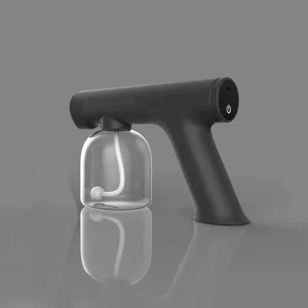 
Portable Handheld Cordless Hair Nano Spray Gun Blue Light Disinfection Cold Mist Sprayer 