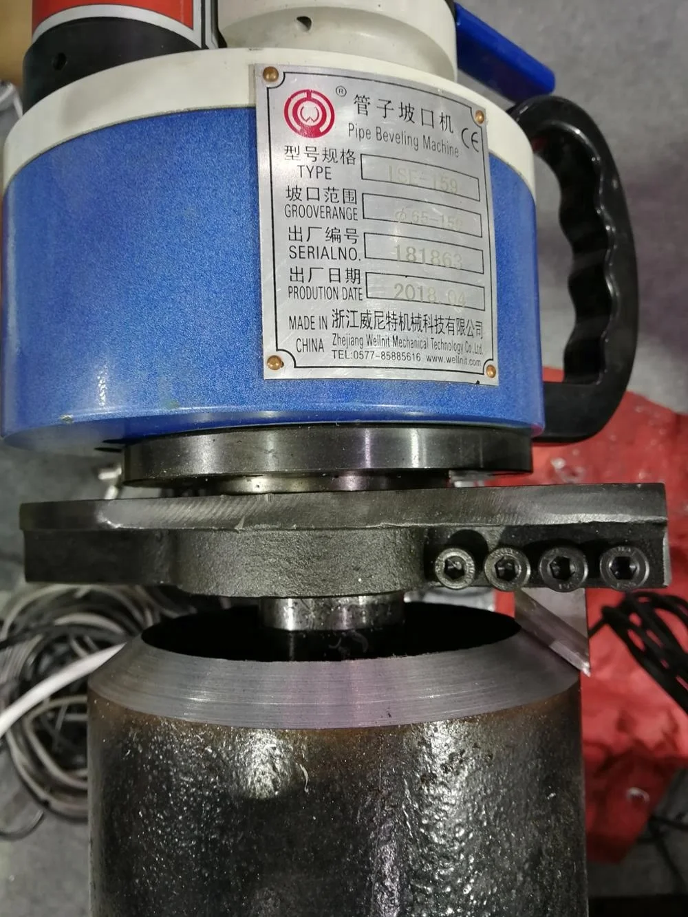 ISP-159 Pneumatic Economical Handy Pipe Beveling Tool Machine