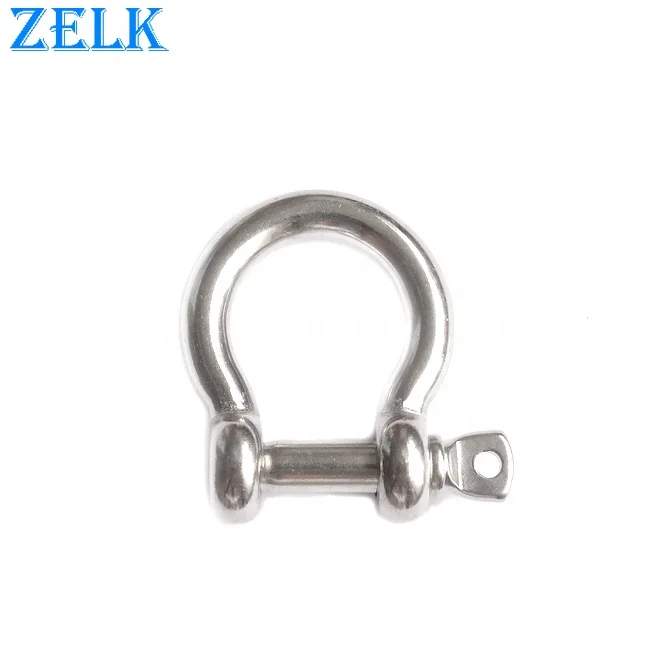 High Polished Rigging Shackle Stainless Steel European Type Bow Shackle