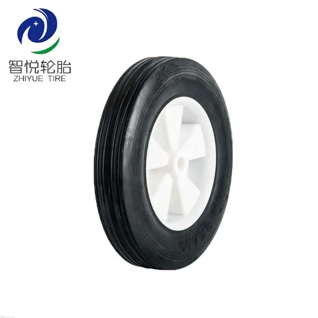 8x1.75 solid rubber wheel/farm wagon wheels/lawn mower tires rubber semi pneumatic