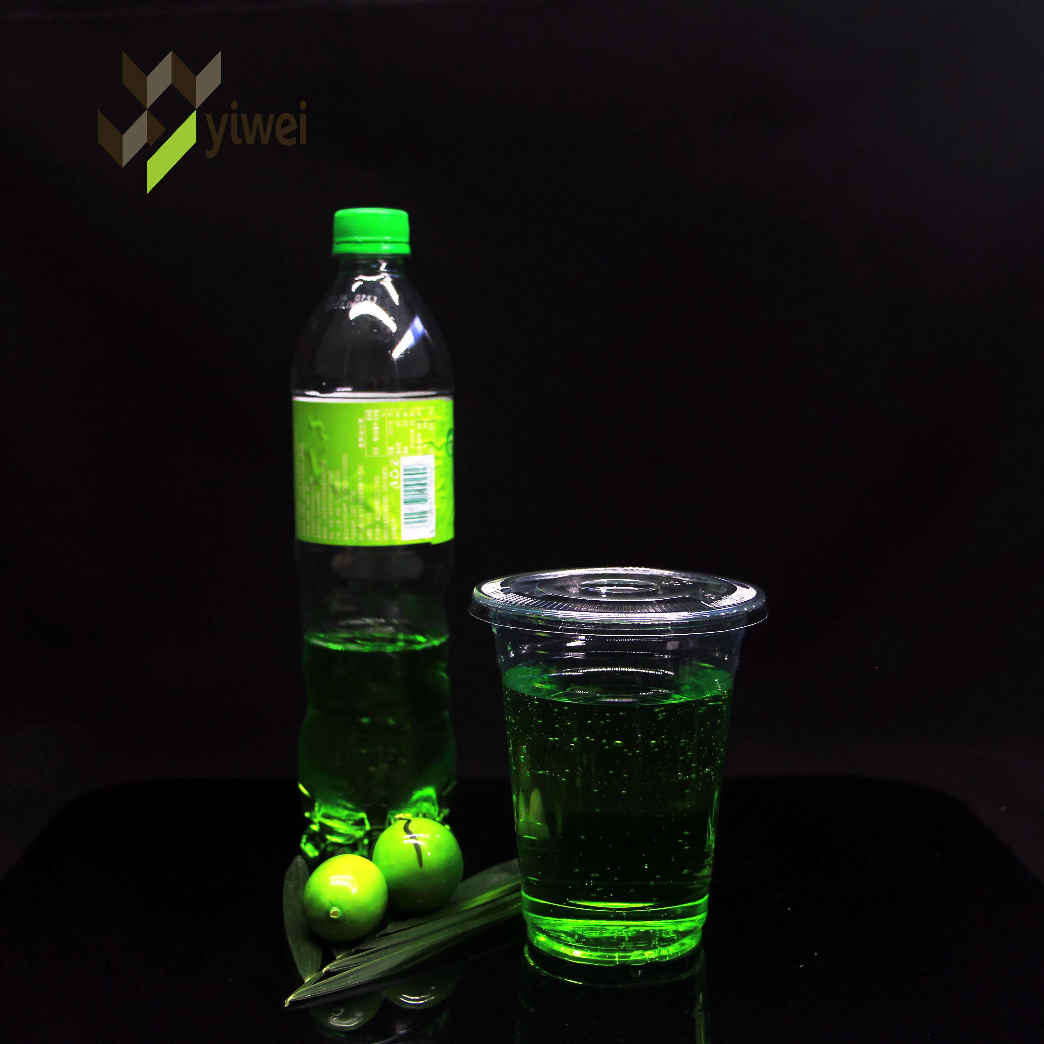 Disposable Reusable Transparent Clear Custom Printed Logo Plastic PET RPET Drinking Cup Cold coffee Cups with lids and straws