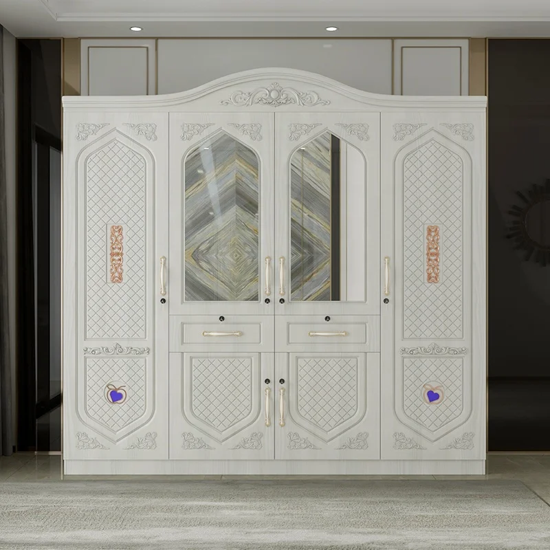 wooden bed room furniture  large modern wardrobes cabinet 2 meter wardrobe 4 doors plastic wardrobe