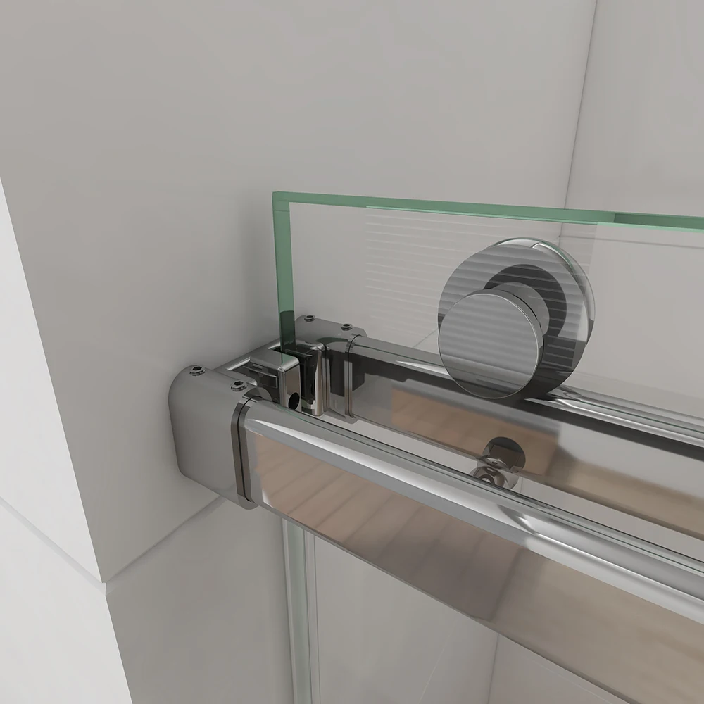 Slide Screen Roller Tempered Sliding Glass Flexible Bypass Shower Door