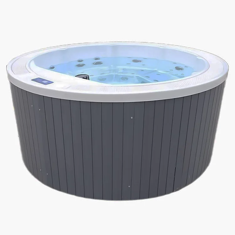 Outdoor thermostatic SPA whirlpool manufacturers direct sales of acrylic light luxury round bath hotel special accommodation