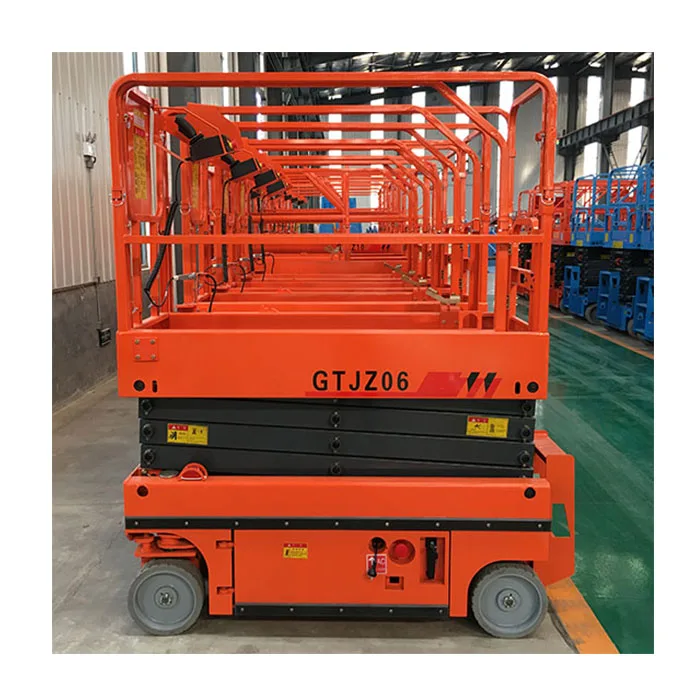 6-14M 380KG Self-propelled Electric Scissor Lift Self-driven Battery Electric Lifting for Warehouse and clean buildings