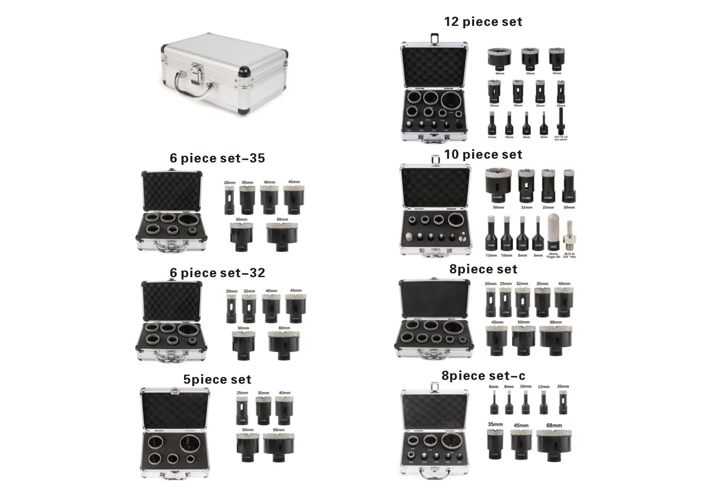 6mm 8mm 10mm 12mm Vacuum Brazed Diamond Core Bit Porcelain Tile Hole Saw Marble Drill Hole Cutter tiling tools