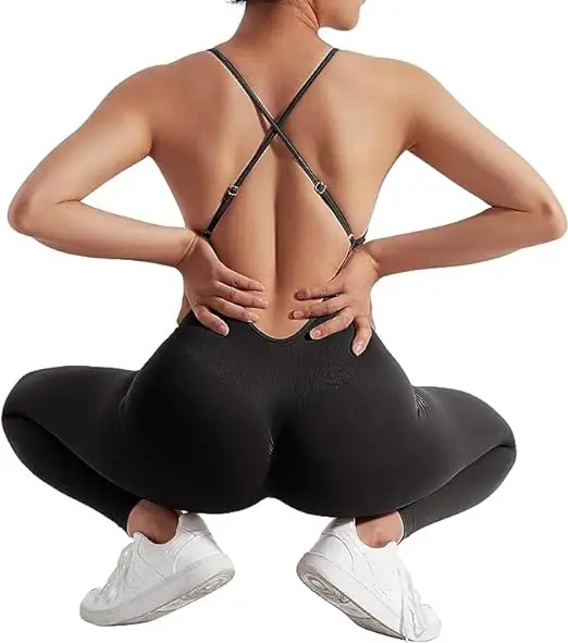 Дышащий тонкий женский боди для фитнеса