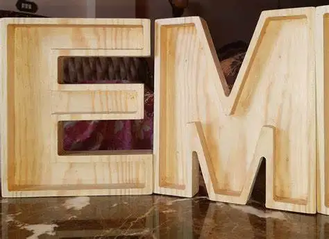 custom wooden fillable letters hollow