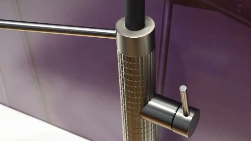 Single Handle High Arc Brushed Nickel Pull Out Kitchen Sink Faucets Tap