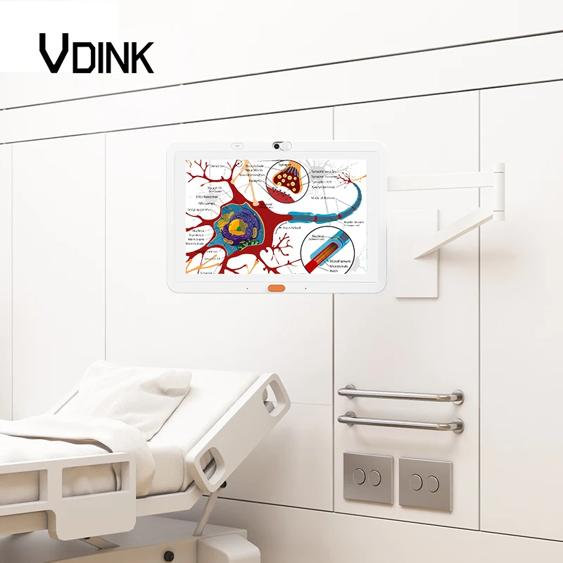 Vdink Professional Manufacturer 10.1 Inch Interactive Wall Mounted Touch Screen OEM Hospital Patient Medical Computer Android