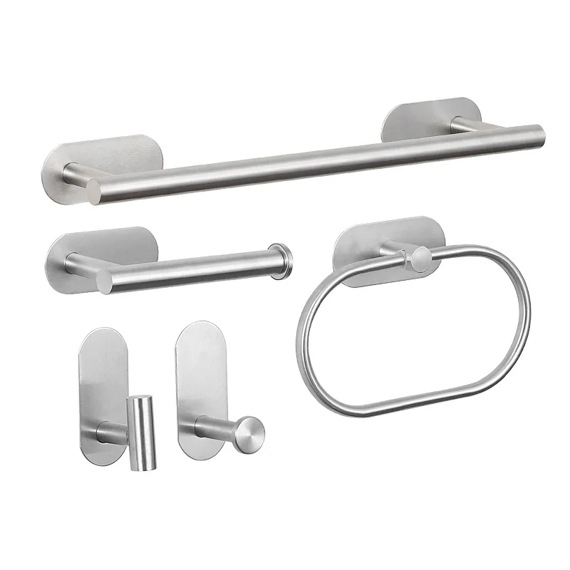 Hotel modern wall mounted stainless steel bathroom accessories hardware sets towel rack robe hook