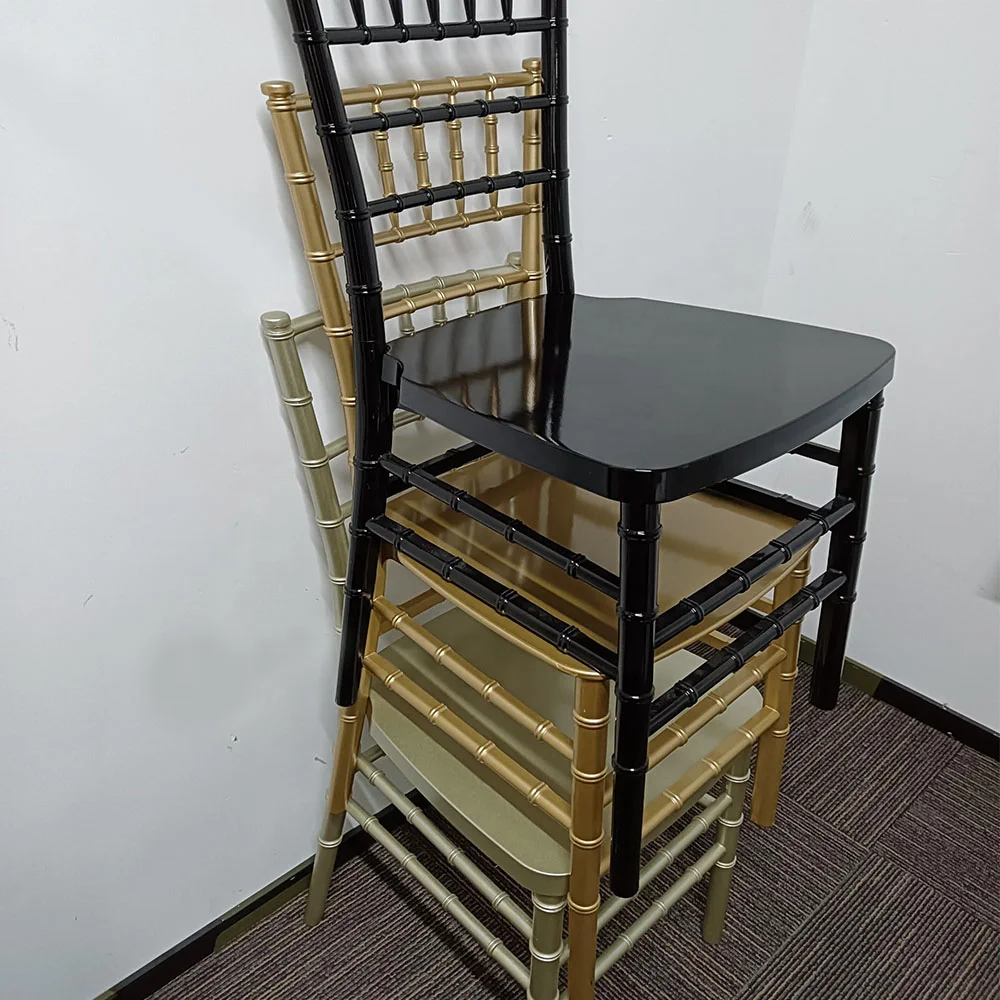 Wholesale Stackable Hotel Tiffany Party Wedding Gold Resin Chiavari Chair For Event