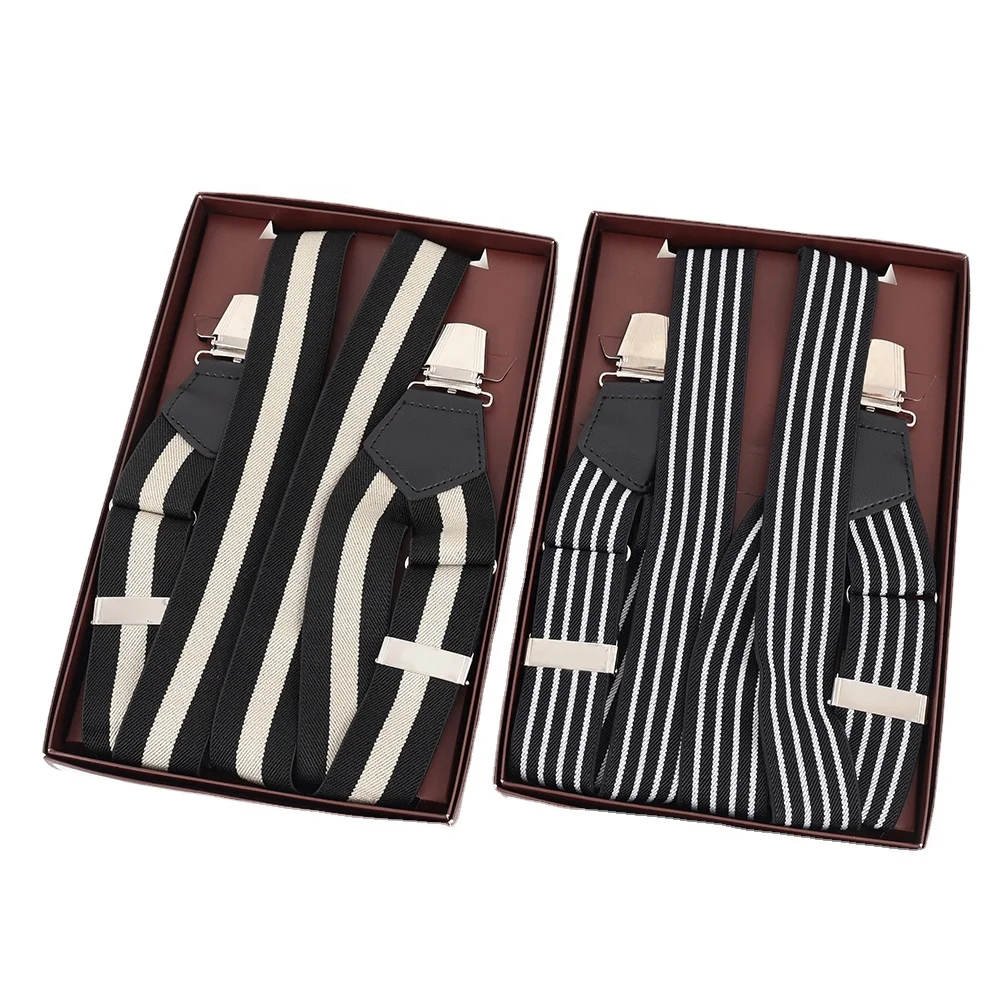 Wholesale good quality classic 2 clips men Braces Brand Custom Unisex Classic Vintage Suspenders Accessory