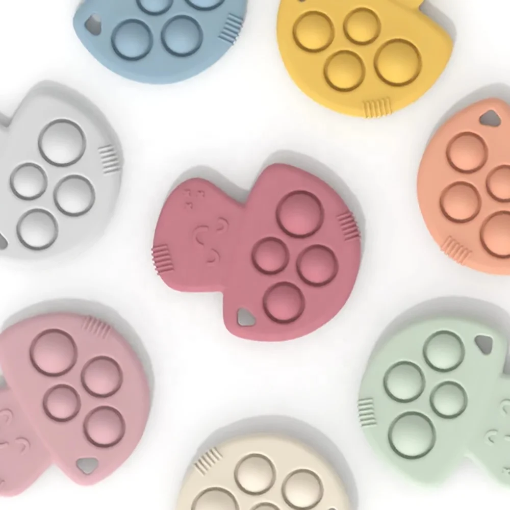 LoveBond BPA Free Silicone Baby Mushroom Chew Teethers for Baby Teething Bestie and Baby Pop Sensory Toy