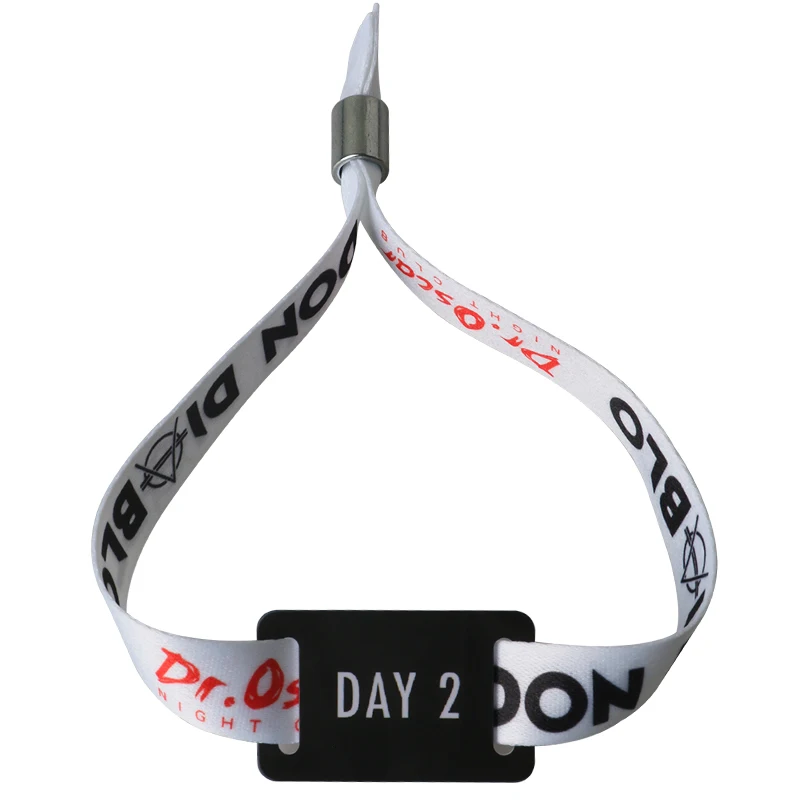 Popular RFID NFC Woven Elastic Wristband Bracelet For Festival Events Concert Tickets