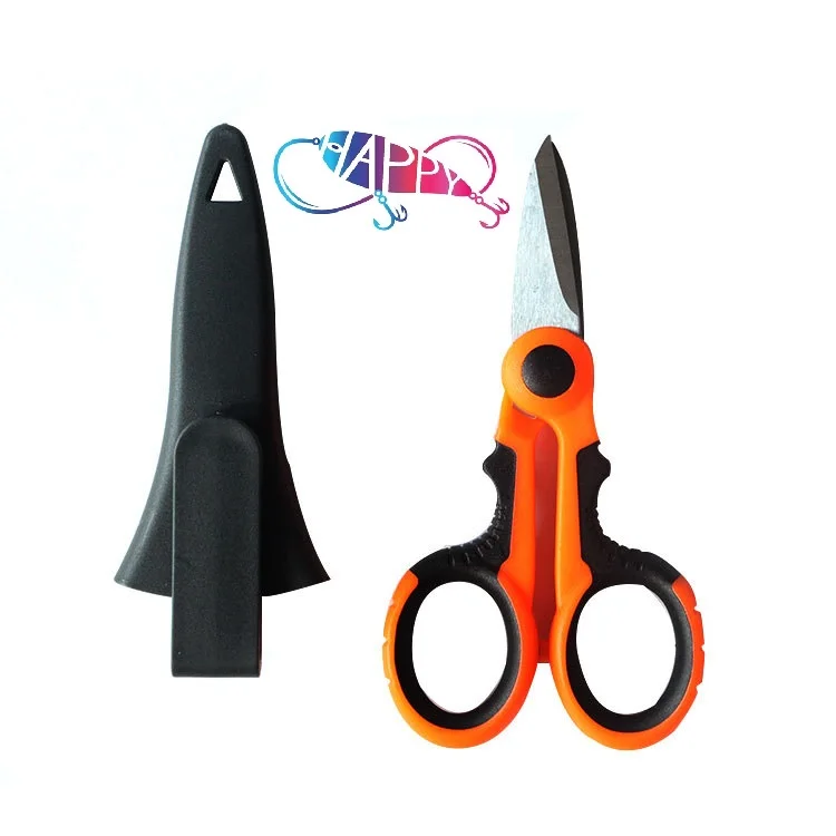 14.3cm*7.6cm Fishing Scissors Pliers Stainless Steel Carp Fishing Scissors Retractable Mini Fishing Scissors