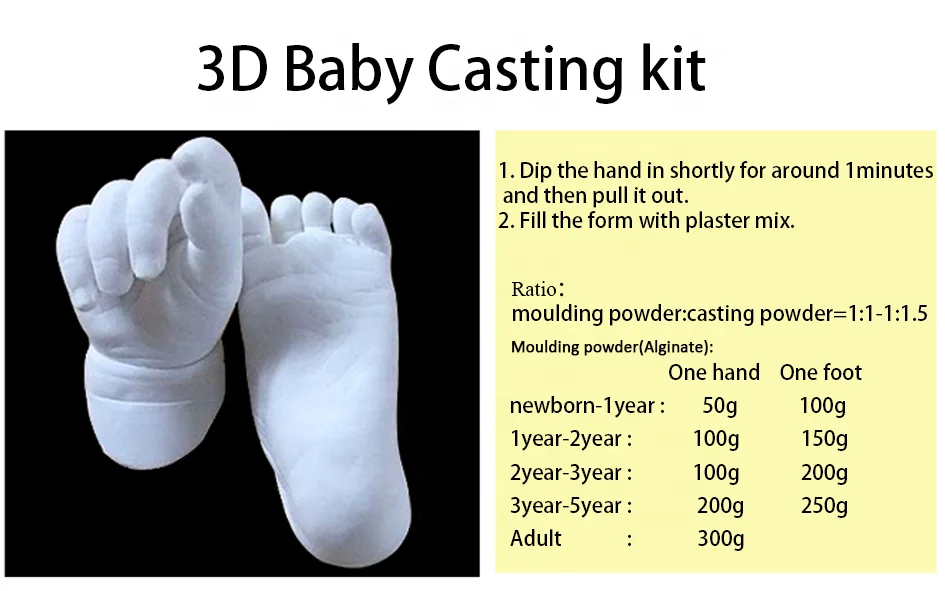 The factory wholesale high-quality baby hand casting kit