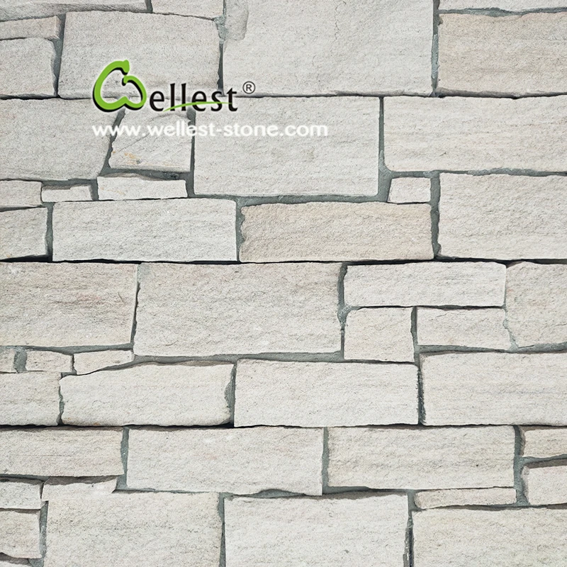 white beige sandstone for exterior wall cladding stone tile