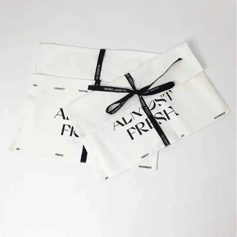 Custom Printed Canvas Envelope Storage Bag Underwear T-Shirts Luxury Gift Cosmetic Hair Packaging Dustproof-Low MOQ Cartoon