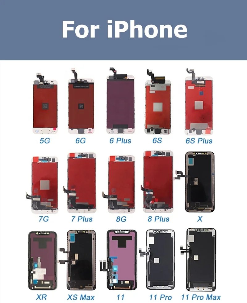 high quality wholesale JK and GX brand mobile phone replacement screens different models for Iphone X to 13pro