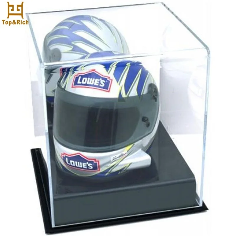 Factory Wholesale Clear Acrylic Display Case Box Lighted Acrylic Helmet Display Case