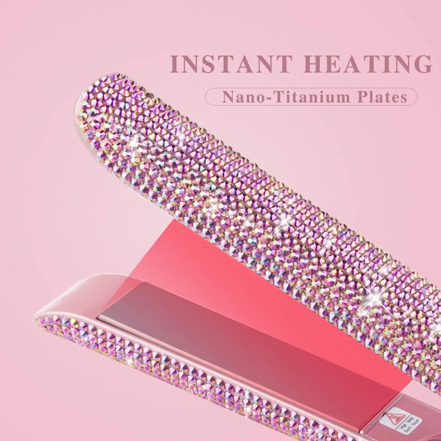 Bling Diamond Straighteners Custom Straighten Manufacturer Flat Iron Nano Titanium Hair Straightener