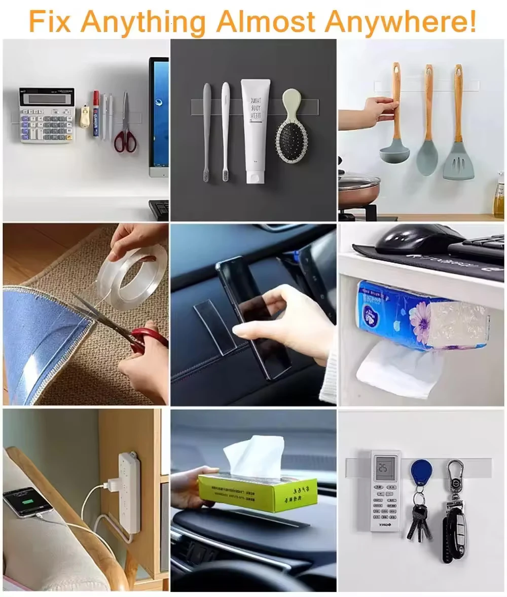 D/S High quality Heat Resistant Transparent strong adhesive Double sided Nano Tape