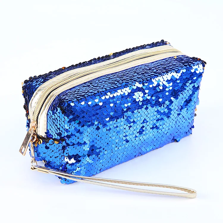 New Arrival High Quality Fashion Custom Magic Shine Pink Cosmetic Pouch