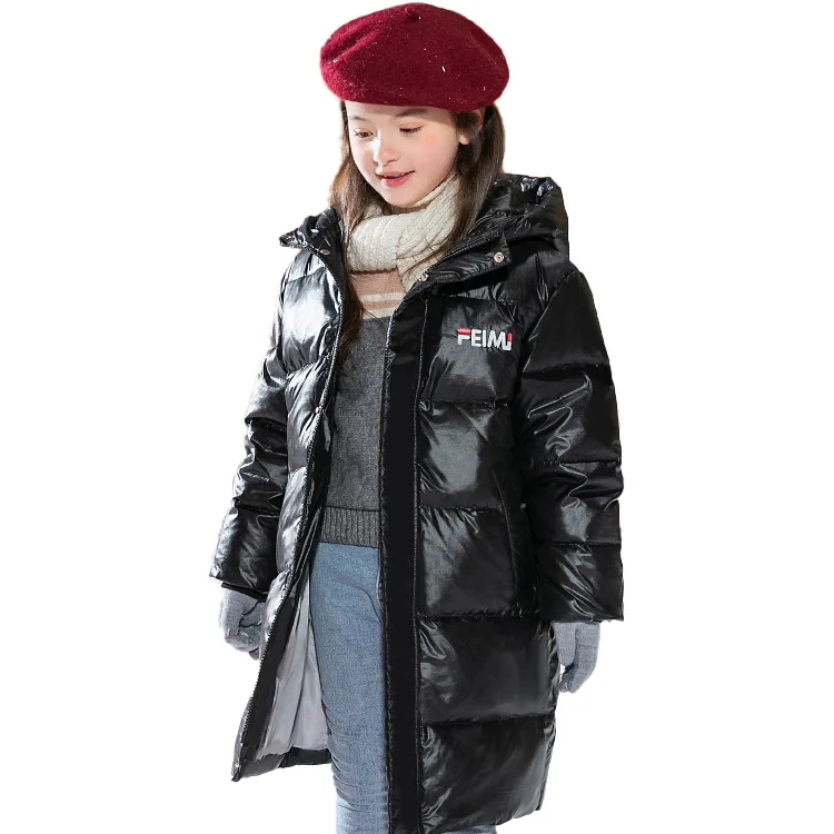 Children Down Coat Hooded Kid Winter Jacket Long Style Puffer Jacket