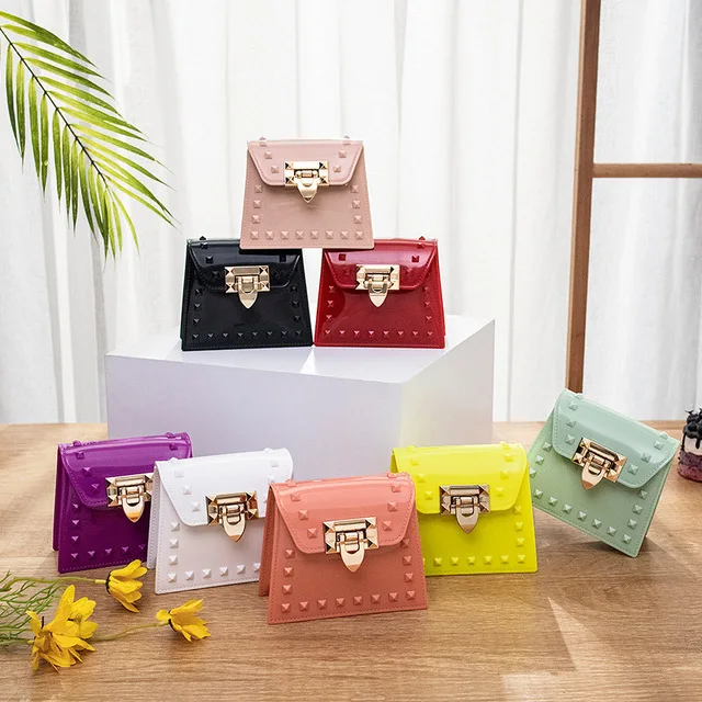 
New arrivals 2021 small jelly bag wholesale manufacturers PVC candy color shoulder bag messenger women jelly handbag 