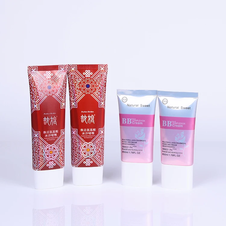 50ml 60ml 70ml Oval Shape Sunscreen BB Cream Laminated Cosmetic Tubes for Sale