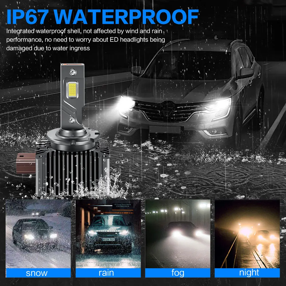 Car led headlights 360-degree light high-power h1h7 car headlights bulbs modified P15 D series LED light D1S