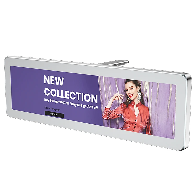 Kosintec 8.8 inch 1920x480 bar display attractive Shelf Edge LCD Display small supermarket screen with Android