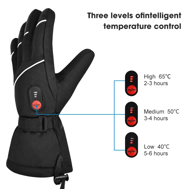 Savior Winter Outdoor Electric Skiing Heating Gloves Rechargeable Man Touch Screen Thermal Heated Gloves