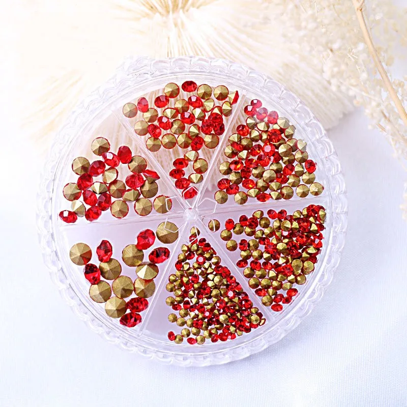 High Quality 3D Nail Art Rhinestones AB Color Crystals Luxury Diamond Assorted Colors DIY Nails