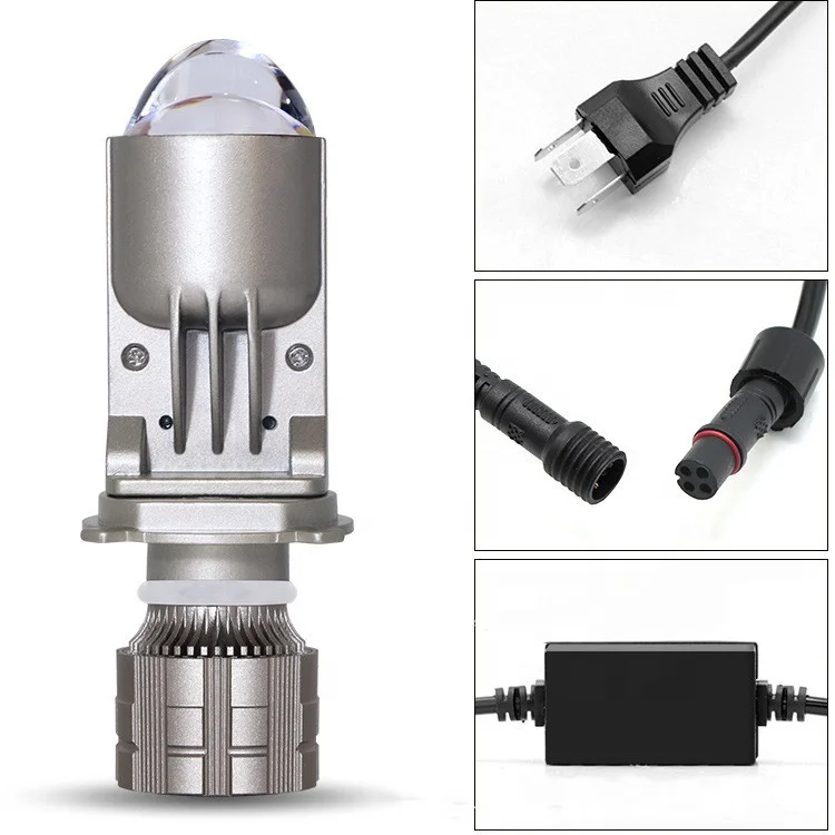 Chinese factory makes super bright dual lens car bulb bulb high and low light lamp laser H4 Led projector headlamp Led lamp