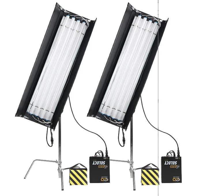 2KIT как у kino flo 300W 4FT 4bank свет + пускорегулирующее + C-STAND + сотовая опорное освещения для студийной видеосъемки easyrig фотографии радиовещания