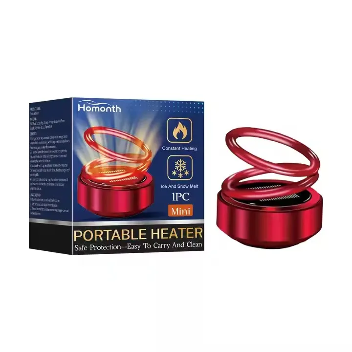 Portable Kinetic Molecular Heater, Mini Portable Kinetic Heater for Car, Rotating Double Ring Molecular Heater Car Ornament