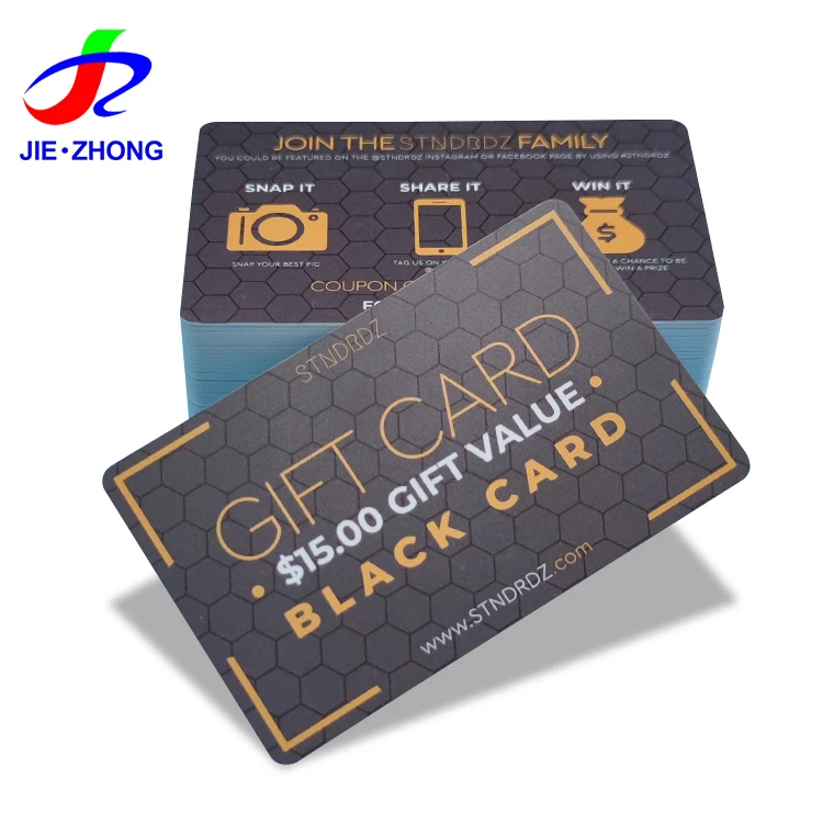 Custom Print CR80 PVC Plastic Scratch QR Code Gift Card With Magnetic Stripe