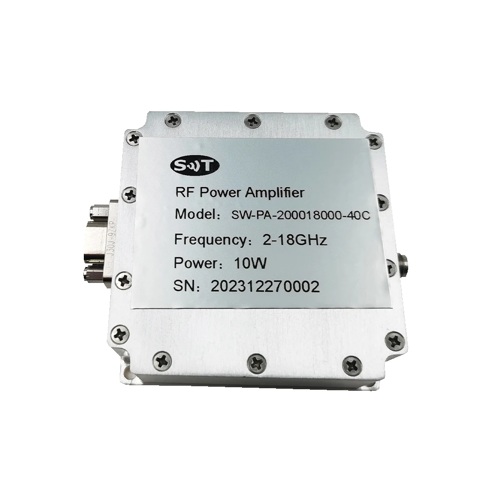 2-18GHz broadband Millimeter Wave Amplifiers Psat50W Solid State RF Power Amplifiers  EMC Test/Customized Manufacturer